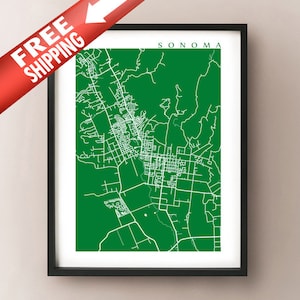 Sonoma Kaart Print - California Poster