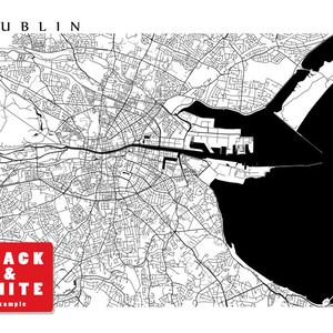 Dublin Map Art Print - Ireland Poster - Choose Your Color and Size - Etsy