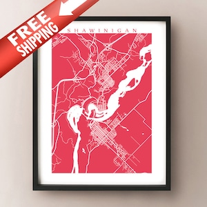 Shawinigan, Quebec Map Print