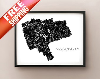 Algonquin Provincial Park, Ontario Map Print