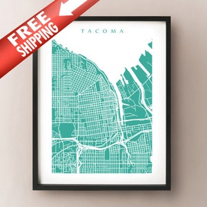 Tacoma Karte Print - Washington Poster