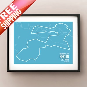 Berlin Marathon Map Print 2019