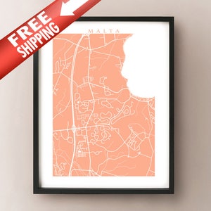 Malta, NY Karte Print - Upstate New York