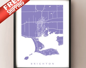 Brighton, Ontario Map Print