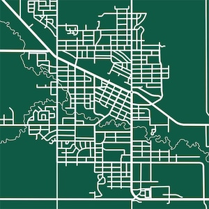 Dawson Creek, BC Map Poster Print - British Columbia, Canada - Etsy