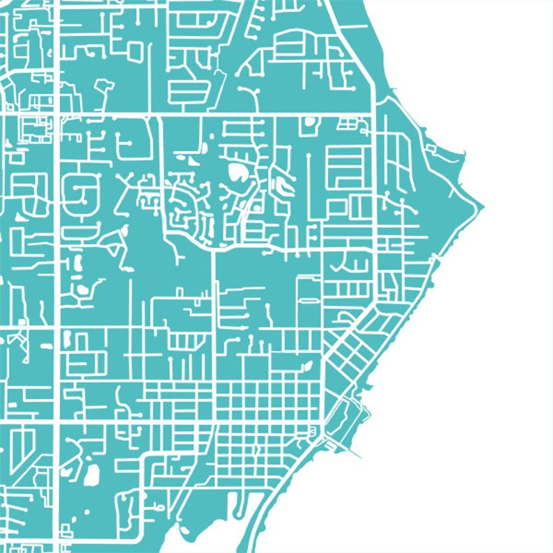 Safety Harbor FL Map Print Pinellas County Florida Poster Etsy