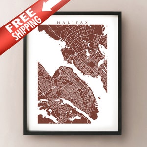 Halifax Map - Nova Scotia Art Poster