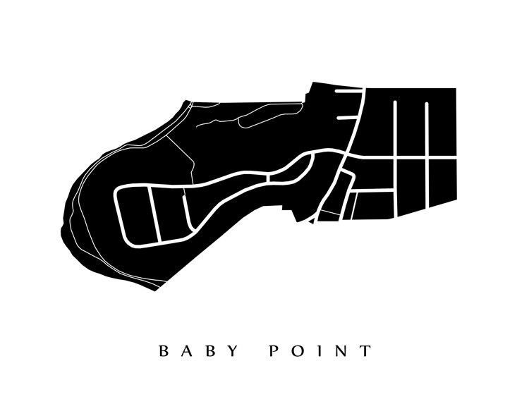 Baby Point Map - Toronto Neighbourhood Art Print - Etsy