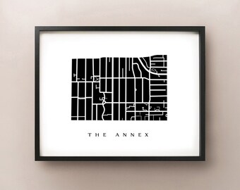 The Annex Map - Toronto Neighbourhood Art Print