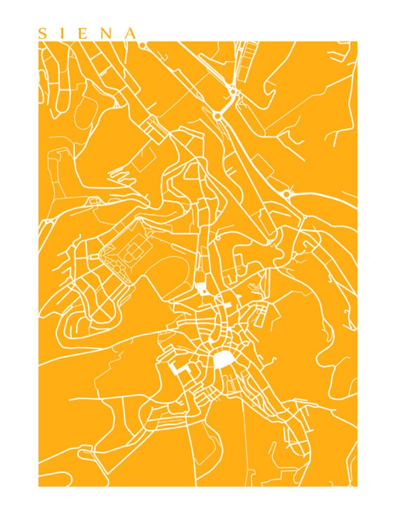 Siena, Tuscany Italy Map Print image 3
