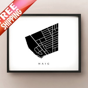 Haig, St. Catharines Carte - St Catharines ON Neighbourhood Art Print