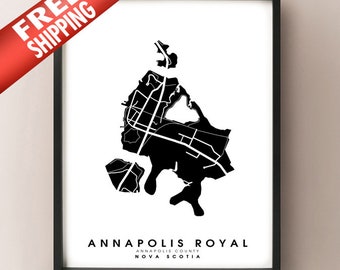 Annapolis Royal, NS - City Limits Map Print