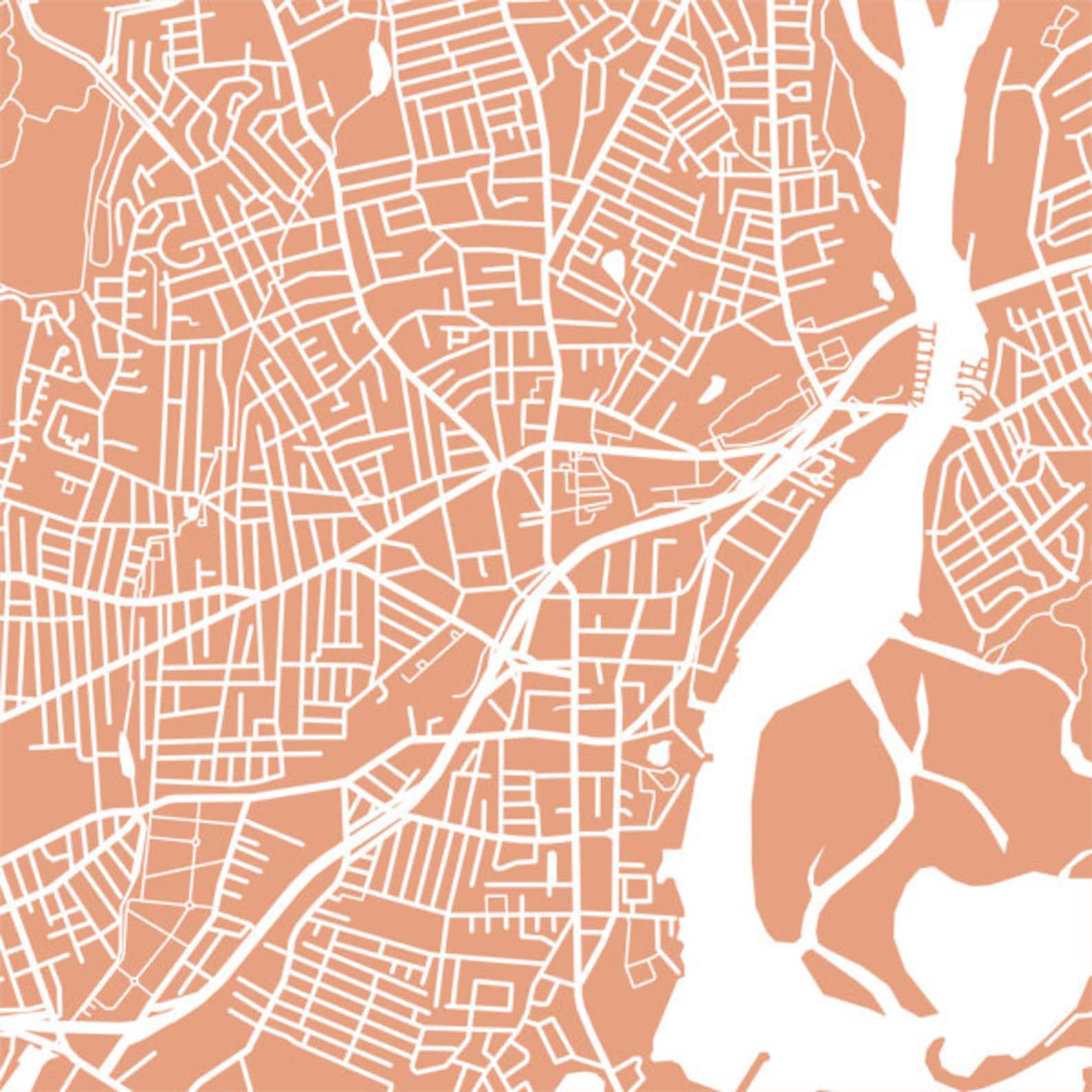 Stratford CT Map Print Etsy