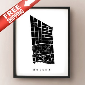 Queen’s Map - Kingston Neighbourhood Art Print