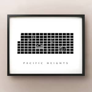 Pacific Heights Karte - San Francisco Kiez Kunstdruck