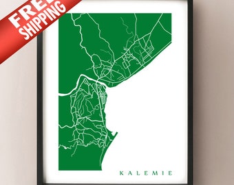 Kalemie Map Print - Democratic Republic of the Congo