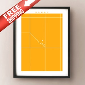 Parry, SK Carte Imprimer - Affiche saskatchewanaise