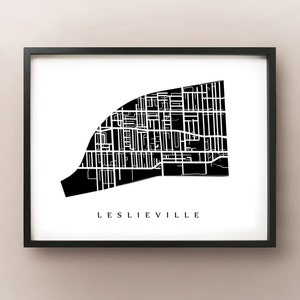 Carte de Leslieville - Toronto Neighbourhood Art Print
