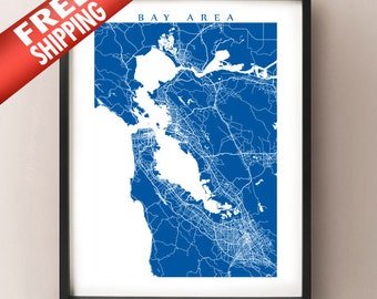 San Francisco Bay Area Map Print