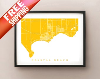 Crystal Beach, ON Map - Canada Wall Art - Fort Erie, Ontario - Regione del Niagara