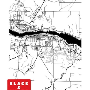 Houghton Map Print - Michigan Poster Art - Etsy