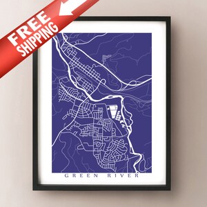Green River, WY Carte Print - Wyoming Poster