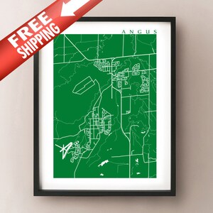 Mappa di Angus - Poster art dell&#39;Ontario