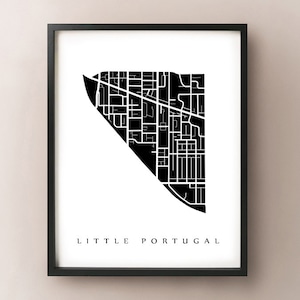 Little Portugal Kaart - Toronto Buurt Art Print