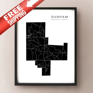 Durham Regional Forest - Uxbridge, Ontario Map Print