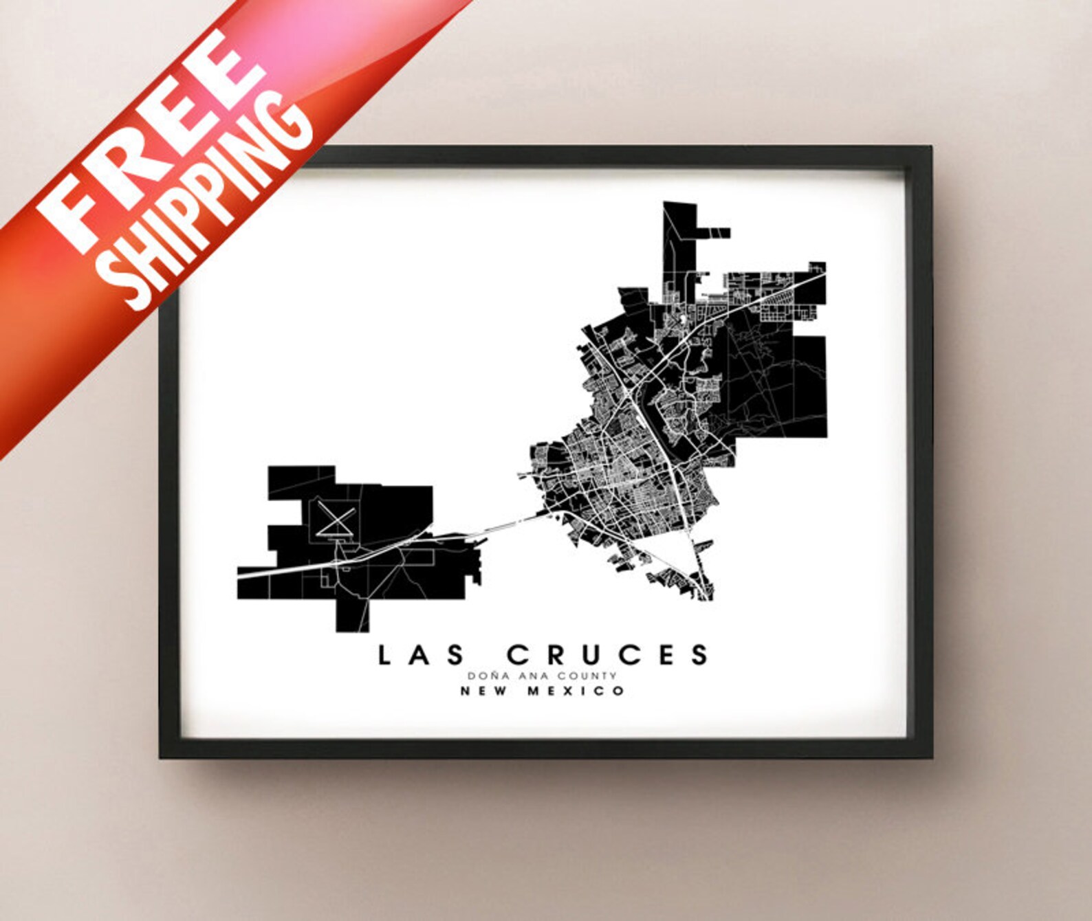 Las Cruces NM City Limits Map Print - Etsy