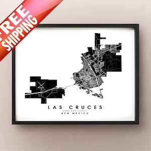 Las Cruces, NM - Stadt Grenzen Karte Drucken