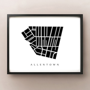 Mapa de Allentown - Buffalo Neighborhood Art Print