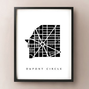 Dupont Circle Mapa - Washington Neighborhood Art Print