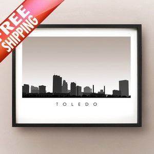 Toledo Skyline - Ohio Poster Print - Cityscape, Silhouet