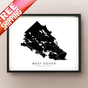 Parc provincial West Dover, Nouvelle-Écosse (impression de la carte)