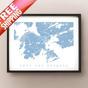 Port aux Basques, NL Mapa - Cartel de Terranova - Canal, Grand Bay