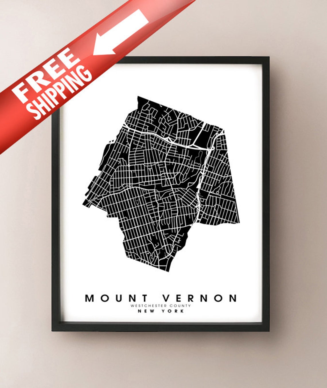 Bronxville NY City Limits Map Print Etsy
