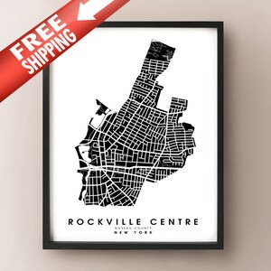 Rockville Centre, NY - City Limits Map Print