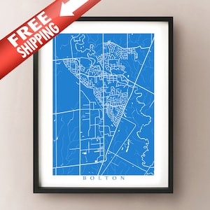 Bolton Karte - Ontario Poster kunst