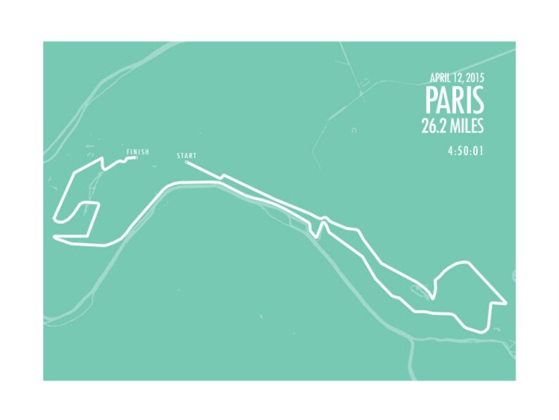 Paris Marathon Print 2015 image 3