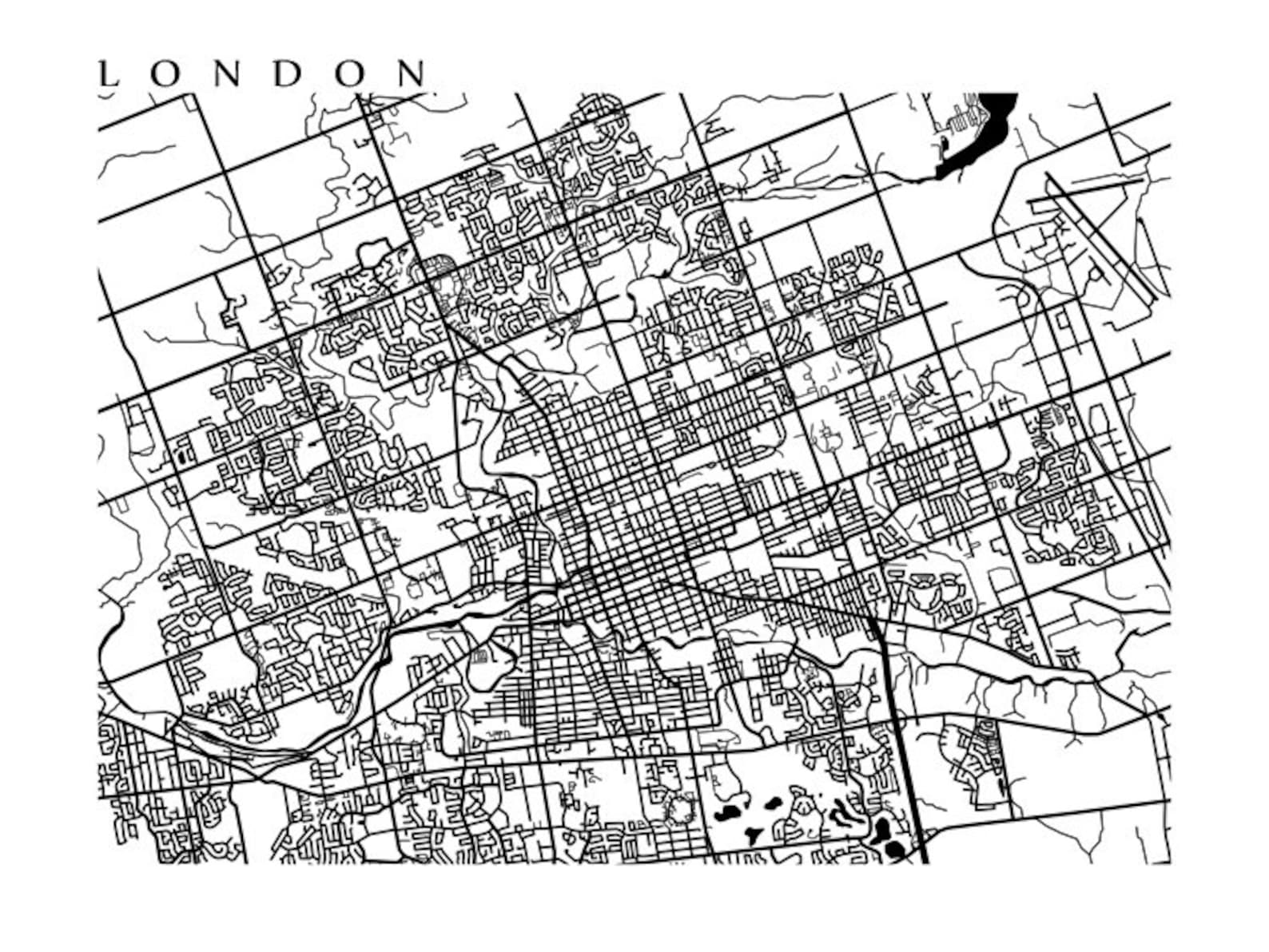 London Ontario Map | Etsy