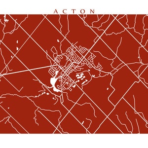 Acton Map Print - Etsy