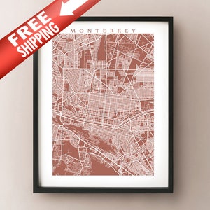 Monterrey Map Art Print - Nuevo León, Mexico