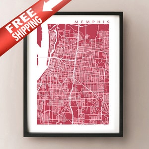Impresión de mapas de la ciudad de Memphis