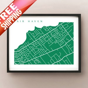 Fair Haven Map Art - New Jersey Poster Print