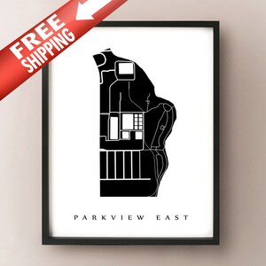 Carte Parkview East - Hamilton Neighbourhood Art Print