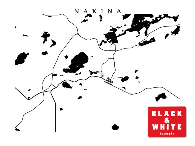 Nakina Northern Ontario Map Print Etsy