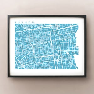 Suzhou Map Print - China Poster Art -