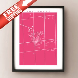 Shelburne, ON Map - Ontario Poster Kunst