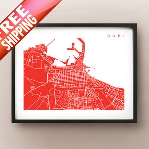 Impresión de mapas de Bari